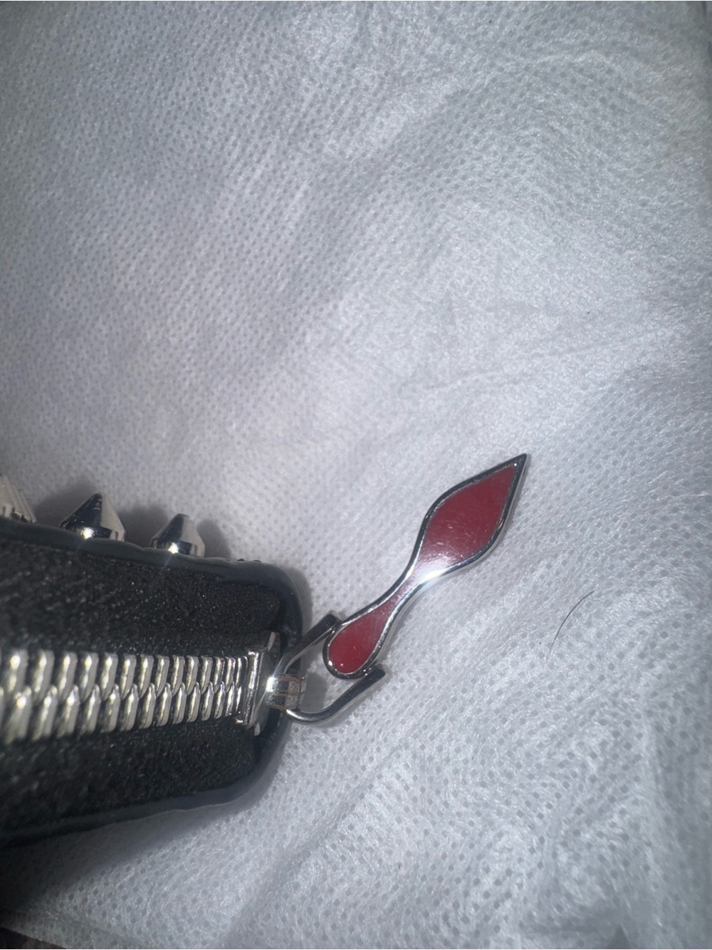 Christian Louboutin lizard print spike Zip Wallet 💎pristine💎 - Picture 3 of 8